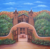 Chimayo Church by Jane Cassidy