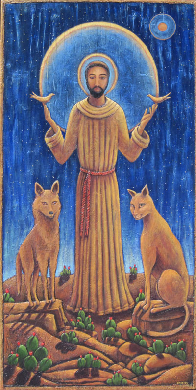 St. Francis of Assisi in the Desert Night by Jane Cassidy