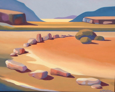 Chaco Canyon Stone Circle by Lanna Keller