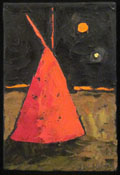 Small Teepee Painting in July by Jill Shwaiko