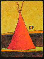 Teepees and Distant Horizon by Jill Shwaiko